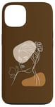 iPhone 13 Line Art Abstract Minimalist of Women Beauty Silhouette Case