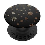 Pop Socket de Noël pour téléphone PopSockets Flocon de neige chic PopSockets PopGrip Interchangeable