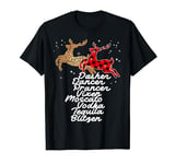 Dasher Dancer Prancer Vixen Moscato Vodka Tequila Blitzen T-Shirt