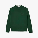 Lacoste Mens Crewneck Wool Sweatshirt in Green material_Wool - Size X-Small