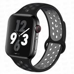 Sportrem för Apple Watch Band 45 mm 49 mm 44 mm 40 mm 41 mm 42 mm Silikonarmband correa iWatch Ultra 2 Series 9 8 SE 7 6 5 4 3 Svart-grå 2 h Black-gray 2 M-L