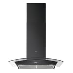 AEG 3000 80cm Curved Glass Chimney Cooker Hood - Black