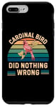 Coque pour iPhone 7 Plus/8 Plus Oiseau cardinal rétro n'a rien de mal vintage