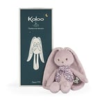 Kaloo - Lapinoo - Pantin Lapin - Peluche Bébé Bi-Matières Jersey et Tricot - 25 cm - Couleur Rose - Matières très Douces - Boîte Cadeau - Dès la Naissance, K969940