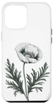 Coque pour iPhone 12 Pro Max Coquelicot blanc symbole de paix pour jardiniers botanistes fleurs