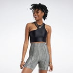 Reebok Cardi B One-Shoulder Crop Tank Top Women Black