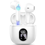 Wireless Earbuds, Bluetooth 5.3 Headphones 2024 Wireless Headphones in Ear with ENC Mic, Bluetooth Earphones Noise Cancelling Ear buds with 50H Hifi Stereo, IP7 Waterproof Headset, USB-C, LED Display