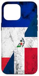 Coque pour iPhone 16 Pro Max Drapeaux France et République dominicaine - Français Dominicain