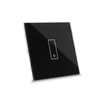 E1 Plus,Interrupteur Connecte Pour Lumieres Et Portails,Compatible Google/Alexa/Siri/Ifttt,Applis Ios/Android,Plaque Tactile,Verre Retroeclairee,Capteurs De Temperature/Luminosite,Noir