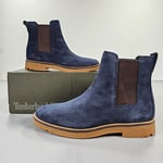 Timberland Mens Suede Boots Navy Blue 8.5 UK Folk Gentleman Chelsea 0A23VU