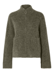 Sia Ras Ls Knit Zipper Cardigan - Kalamata Melange