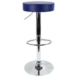 Tabouret de Bar Réglable en Hauteur Rotatif Spa Tabouret de Travail Tabouret de Bureau en Cuir synthétique Bleu