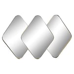 DKD Home Decor Miroir Mural Miroir Doré Métal (110 x 6 x 70 cm)