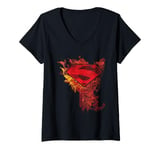 Womens Superman Strength Man Of Steel V-Neck T-Shirt