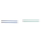 KnitPro Zing: Knitting Pins: Single Ended: 30cm x 4.00mm, Metal 4 & Zing: Knitting Pins: Single Ended: 30cm x 3.25mm, Metal 3.25