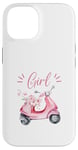 iPhone 14 Cute Scooter Girl Art For Women Kids Scooter Life Lover Case