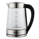 Stainless Steel  HD-250 220V 2200W 2L Blue Glass Electric Kettle ZOKOP UK Plug