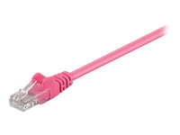 Goobay - Nettverkskabel - Rj-45 (Hann) Til Rj-45 (Hann) - 25 Cm - Utp - Cat 5E - Formstøpt, Uten Hindringer - Magenta