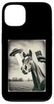 Coque pour iPhone 13 Alien Horse UFO Meme Funny Cowboy Cowgirl Weird