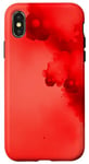 Coque pour iPhone X/XS Rouge Art Abstrait Minimal Esthétique