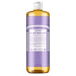 Dr Bronner's Lavender All-One Magic Soap, Made with Organic Oils, Used for Face, Body, Hair, Dishes, Mopping and Pets, Certified Fair Trade & Vegan Friendly, 945ml Recycled Bottle