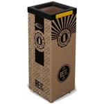 Stil casa Poubelle carton de tri sélectif pour le recyclage du plastique 100L - Couvercle métal Jaune