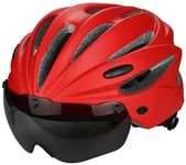 Casques de vélo for Adultes avec visière, Casque vélo, Casque de vélo for Homme Femme avec Lunettes magnétique Amovible Mountain & Route Casques vélo Taille réglable Adulte Casques de vélo