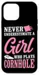 iPhone 12 mini Cornhole Team Bean Bag Player Champ Girl Never Underestimate Case