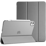 ProCase Smart Case for iPad Pro 11 Inch Case 2024 M4(Model: A2836/A2837/A3006), Slim Folio Stand Hard Back Shell Protective Tablet Cover for 5th Generation iPad Pro 11" 2024 -Grey