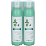 KLORANE Shampooing Sec Séborégulateur à l'Ortie Spray 2x150 ml