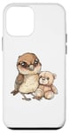 Coque pour iPhone 12 mini Moineau mignon avec ours en peluche I Moineau