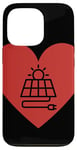 Coque pour iPhone 13 Pro Panneau Solaire En Forme De Coeur Symbole De L'amour