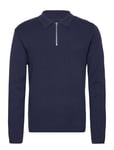 Jack & J S Jprblastall Knit Half Zip Marinblå