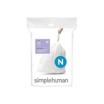 simplehuman CW0174 code N Custom Fit Bin Liners, White Plastic (Pack of 20 Liners)