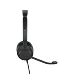 Jabra Evolve2 30 SE USB-A MS Stereo Black - Professionellt trådbundet stereoheadset - USB-A - Microsoft Teams-certifierat