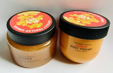 The Body Shop Totally Tangled Ginger Body Yogurt Gel Scrub Discontinued Gift Set