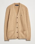 Polo Ralph Lauren Wool/Cashmere Cable Cardigan Camel Melange