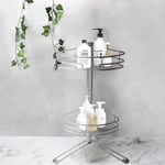 Non Rust 2 Tier Shower Caddy Bathroom Shelf Telescopic Storage Shower Organiser