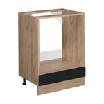 Meuble pour four R-Line, Noir Haute brillance, 60 cm sans plan de travail Vicco