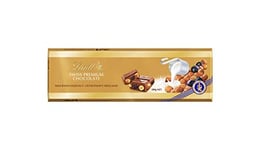 Lindt Swiss Milk Chocolate Hazelnut and Raisin Gold Bar 300 g