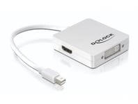 DELOCK – Mini DisplayPort to DVI/HDMI/DisplayPort, white (61768)