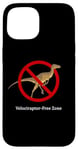 Coque pour iPhone 15 Velociraptor - Free Zone, dinosaure amusant