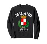 Vintage Milan Flag Italy Souvenir Italia Milano Roman Empire Sweatshirt