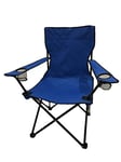 HOMECALL - Chaise de camping pliable avec porte-gobelet et dossier haut