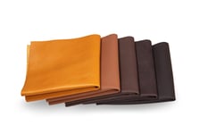 Leather Scraps - Pieces of Leather in Brown Ideal for Craft Works, Extra Large, Quality Genuine Leather, Repair Bags, Textiles, Covering, Decoration, 1.3lb (0,6kg), Various Shades, Format A1 - Brown