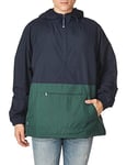 Charles River Apparel Unisex's Pack-N-Go Wind & Water-Resistant Pullover (Reg/Ext Sizes) Rain Jacket, Navy/Forest, XL