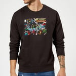 Justice League Crisis On Infinite Earths Cover Sweatshirt - Black - S - Noir