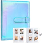 Album Photo 256 Pochettes Pour Appareil Photo Instantané Instax Mini Liplay 11 12 26 25 9 8+ 8 7S, Porte-Cartes Photo Pour Imprimante À Appareil Photo Instantané Polaroid (Bleu Clair Magique)