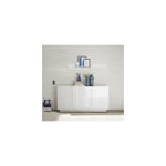 Azura Home Design - Buffet 3 portes jupiter blanc laqué brillant 182 cm