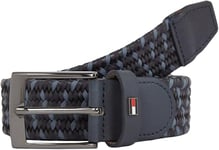 Tommy Hilfiger Ceinture Homme Adan New Elastic Tressée, Bleu (Space Blue), 85 cm